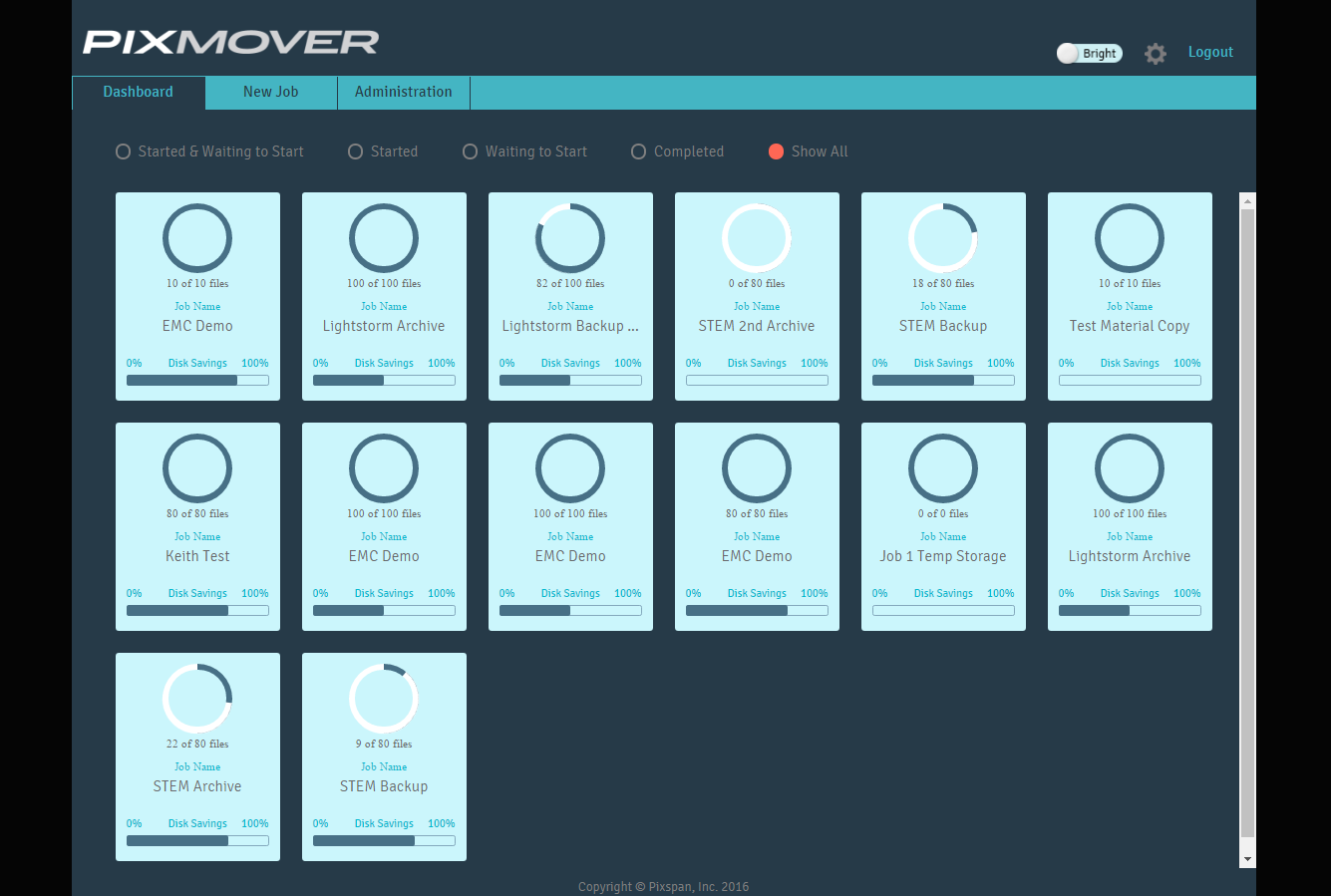 PixMover™ Dashboard